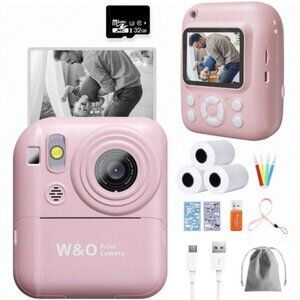 Kids 1080P HD Instant Print Digital Camera w/ Printer Paper & 32G SD Card - New